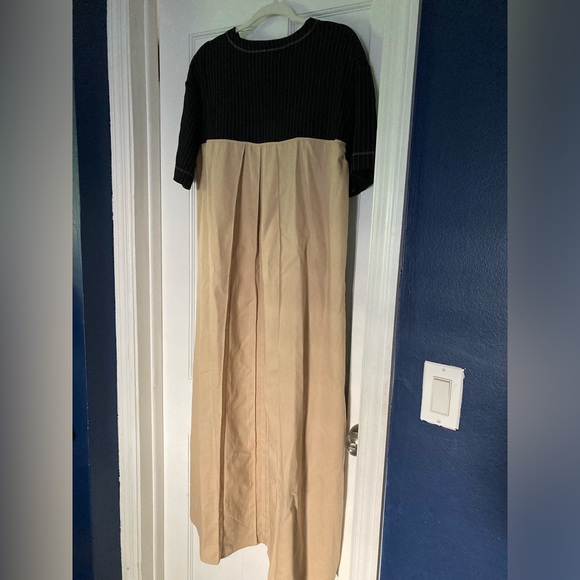 Zara Dress - Black Pinstriped w/ Beige - NWT - Size L - Picture 6 of 8